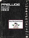 1983 Honda Prelude Shop Service Repair Maintenance Manual