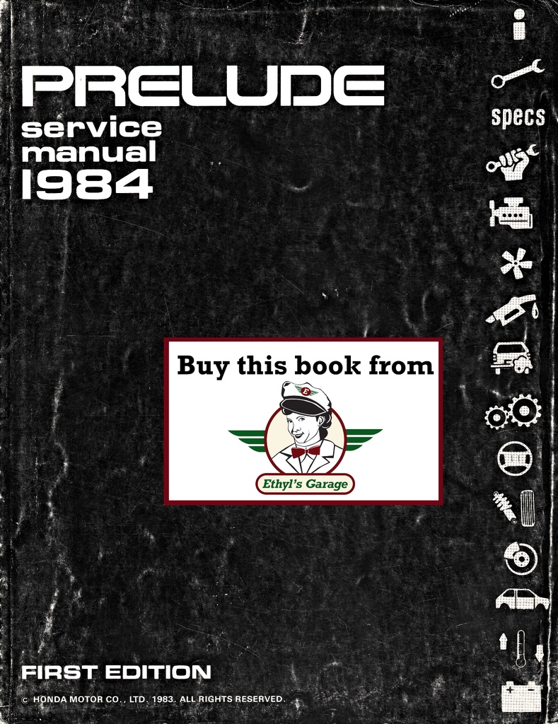 1984 Honda Prelude Shop Service Repair Maintenance Manual