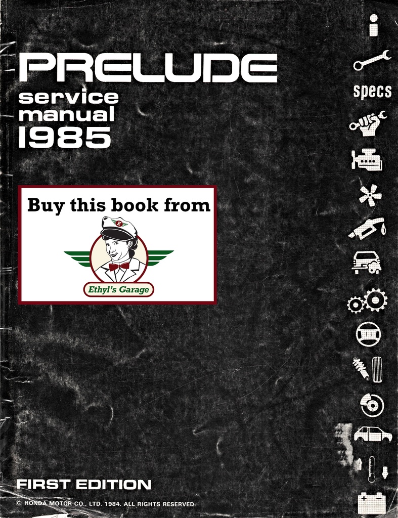 1985 Honda Prelude Shop Service Repair Maintenance Manual