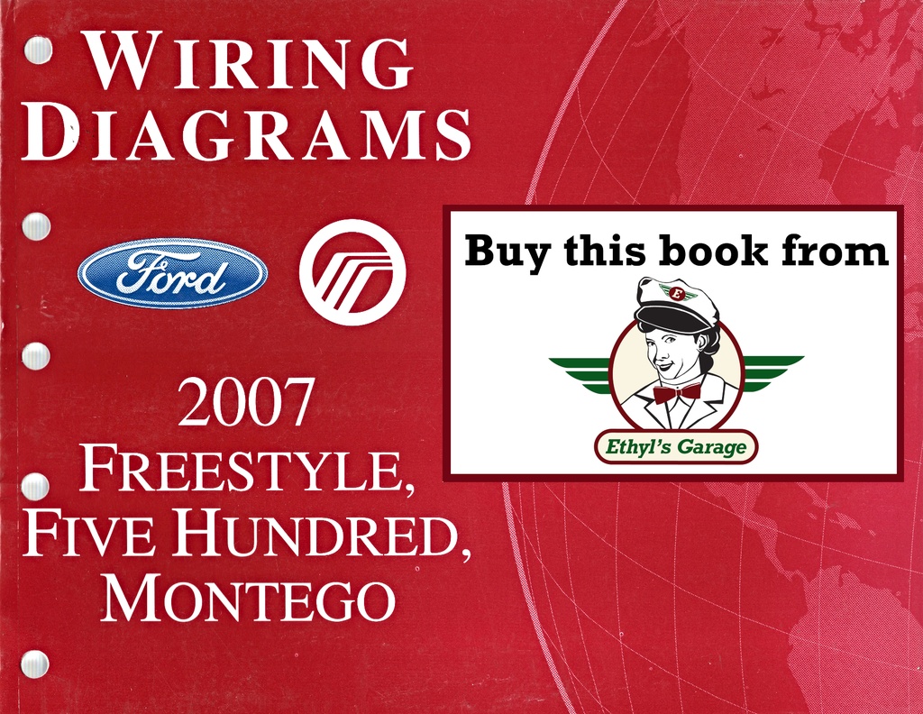 2007 Ford Freestyle, Five Hundred, Mercury Montego Electrical Wiring Diagrams Manual