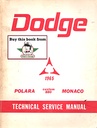 1965 Dodge Polara Custom Eight Eighty 880 Monaco Shop Maintenance Repair Service Manual