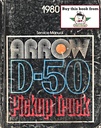 1980 Dodge D-50 and Plymouth Arrow Pickup Truck Shop Maintenance Repair Service Manual