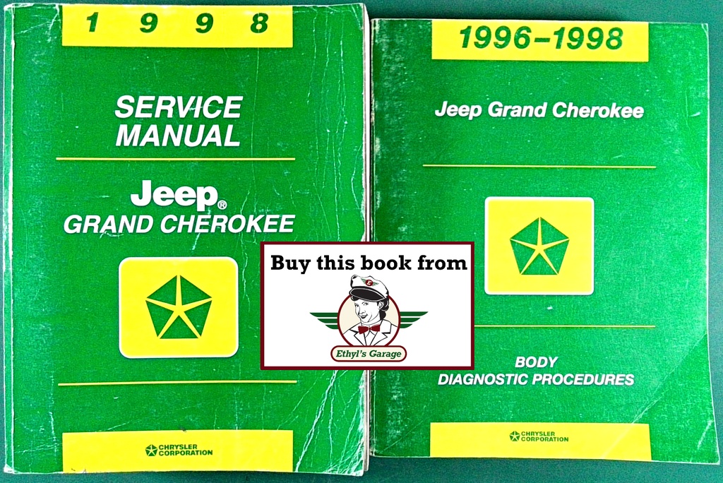 1998 ZJ Jeep Grand Cherokee Shop Repair Diagnostic Service Manuals 2 Vol. Set