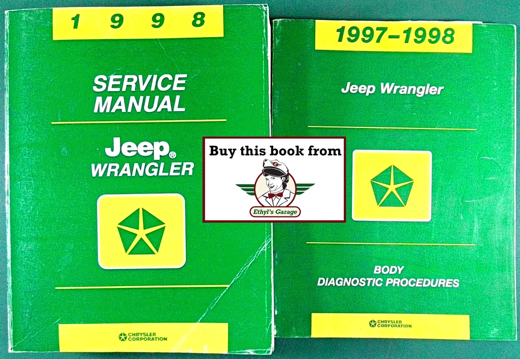 1998 Jeep Wrangler TJ Factory Shop Repair Service and Diagnostic Manuals Set