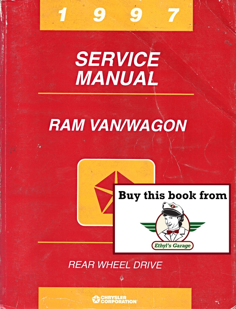 1997 Dodge RAM Van/Wagon B1500 B2500 B3500 Factory Shop Repair Service Manual