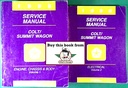 1996 Dodge/Plymouth/Eagle Colt/Summit Wagon Shop Maintenance Repair Service & Electrical Manual 2 Vol. Set