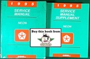 1995 Dodge/Plymouth Neon Service & Supplement Shop Manuals 2 Vol. Set