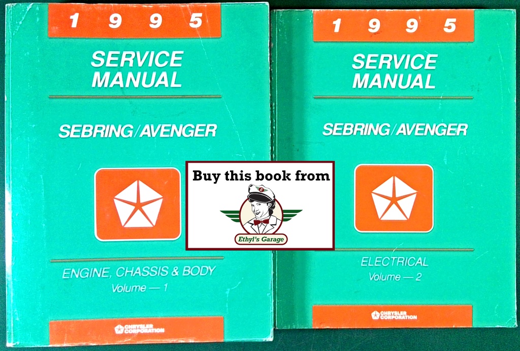 1995 Chrysler/Dodge Sebring/Avenger Shop Maintenance Repair Service & Electrical Manual 2 Vol. Set