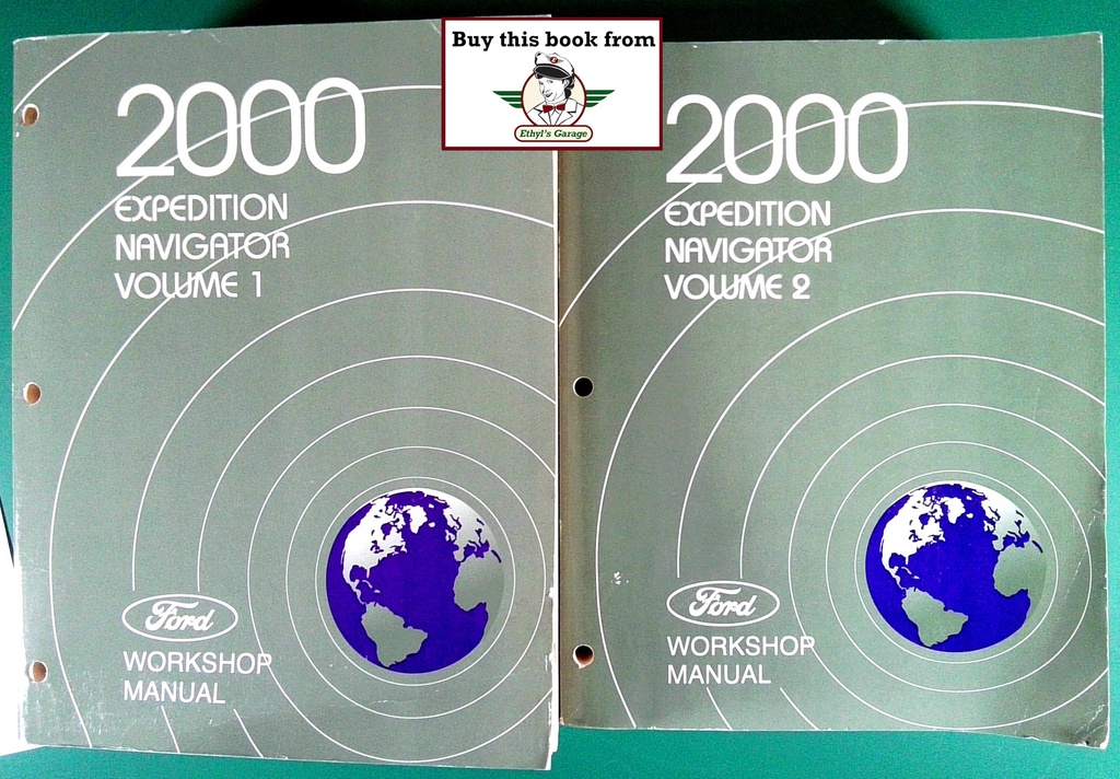 2000 Ford Expedition, Lincoln Navigator OEM Factory Shop Repair Service Workshop Manual Complete 2 Vol. Set