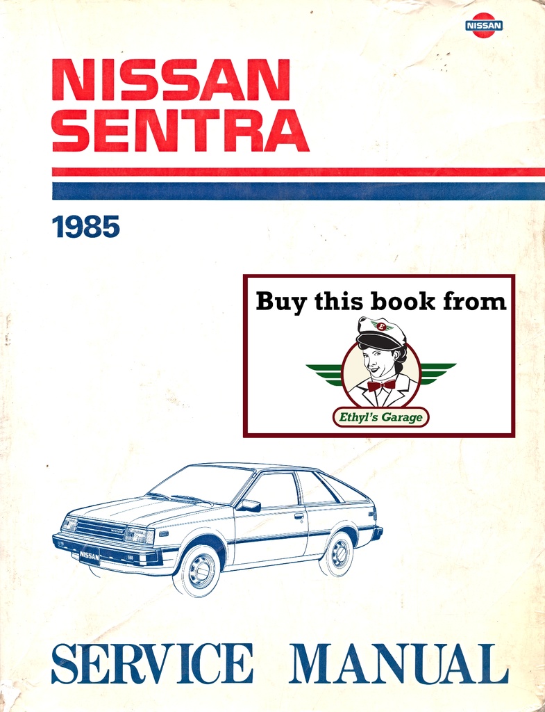 1985 Nissan Sentra Shop Repair Service Manual