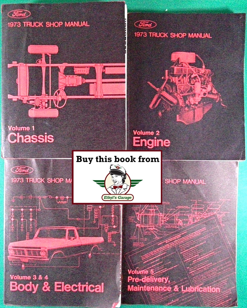 1973 Ford Truck All Models Factory OEM Shop Repair Maintenance Service Manual 4 Vol. Set