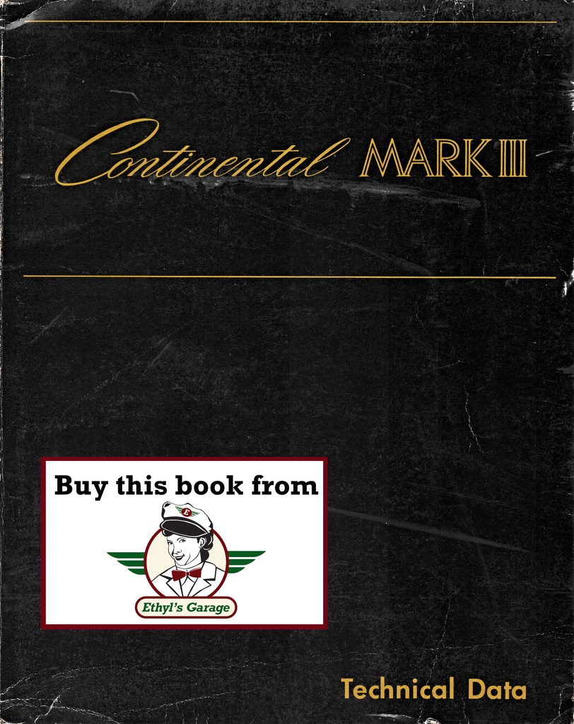 1968 Lincoln Continental Mark III Factory OEM Shop Repair Maintenance Service Manual