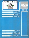 1992 GMC Factory Unit Repair Shop Service Manual for C/K Sierra Pickup, Suburban, Yukon, Rally/Vandura, Safari, Sonoma/Jimmy, P Van