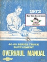 1972 Chevrolet Medium Truck 40-60 Series Factory Overhaul Manual Supplement