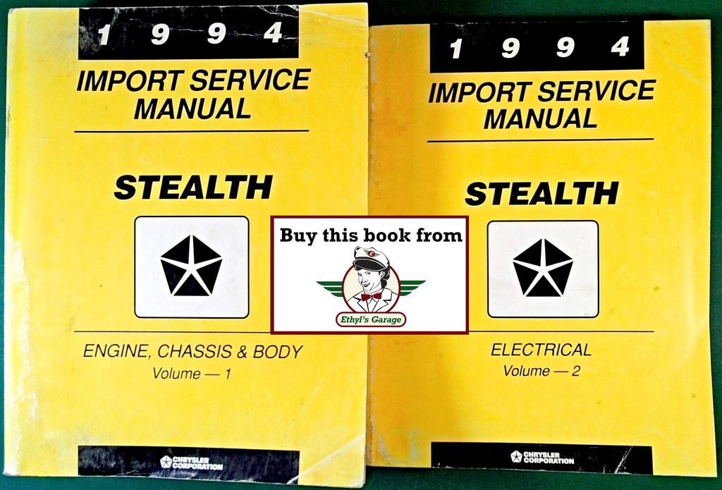 1994 Dodge Stealth Shop Repair Service & Electrical Manual 2 Vol. Set