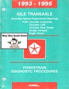 1993-1995 Mopar 42LE Automatic Transaxle Powertrain Diagnostic Procedures for Concorde LHS New Yorker Intrepid Vision