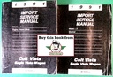 1991 Dodge/Plymouth/Eagle Colt Vista/Vista Wagon Shop Maintenance Repair Service & Electrical Manual 2 Vol. Set
