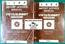 1992 Dodge/Plymouth/Eagle Colt Vista/Summit Wagon Shop Maintenance Repair Service & Electrical Manual 2 Vol. Set