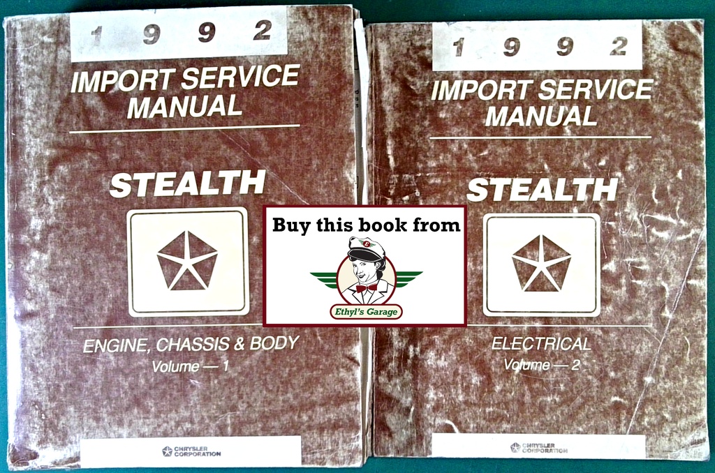 1992 Dodge Stealth Shop Maintenance Repair Service & Electrical Manual 2 Vol. Set