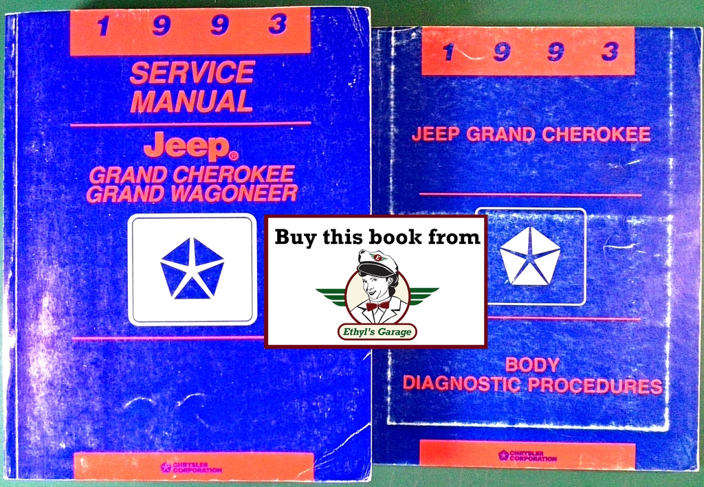 1993 Jeep Grand Cherokee Grand Wagoneer Shop Repair Maintenance Diagnostic Service Manuals 2 Vol. Set