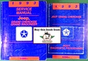 1993 Jeep Grand Cherokee Grand Wagoneer Shop Repair Maintenance Diagnostic Service Manuals 2 Vol. Set