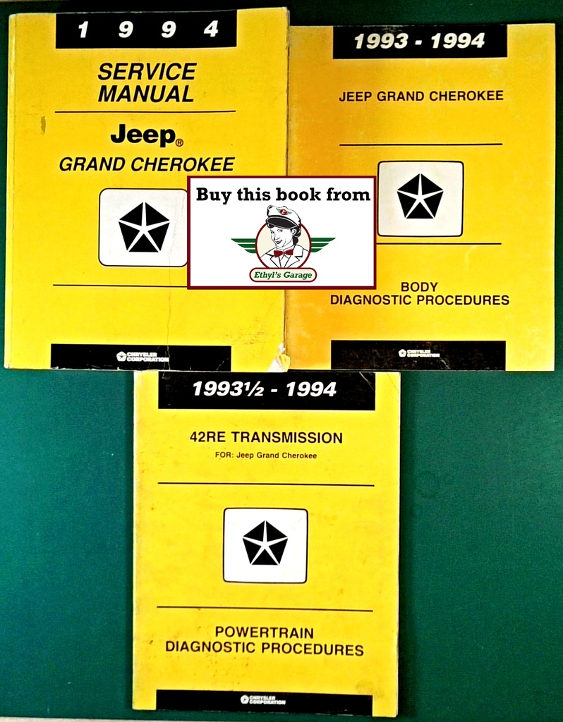 1994 Jeep Grand Cherokee Shop Repair Maintenance Diagnostic Service Manuals 3 Vol. Set