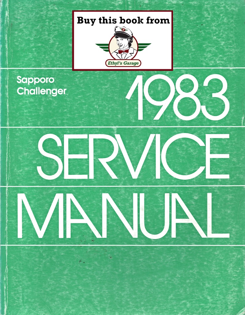 1983 Dodge/Plymouth Challenger/Sapporo Shop Maintenance Repair Service Manual