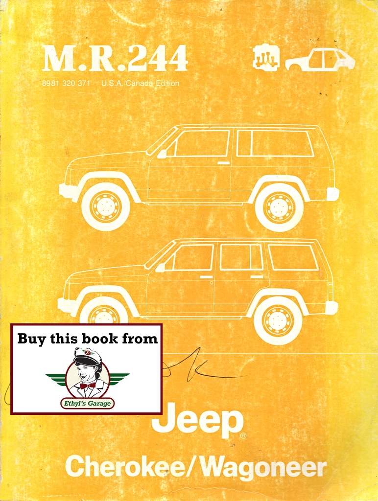 1983 Jeep Cherokee/Wagoneer Shop Repair Maintenance Service Manual