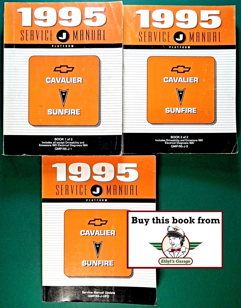 1995 Chevrolet Cavalier, Pontiac Sunfire Factory Shop Repair Service Manual 3 Vol. Set
