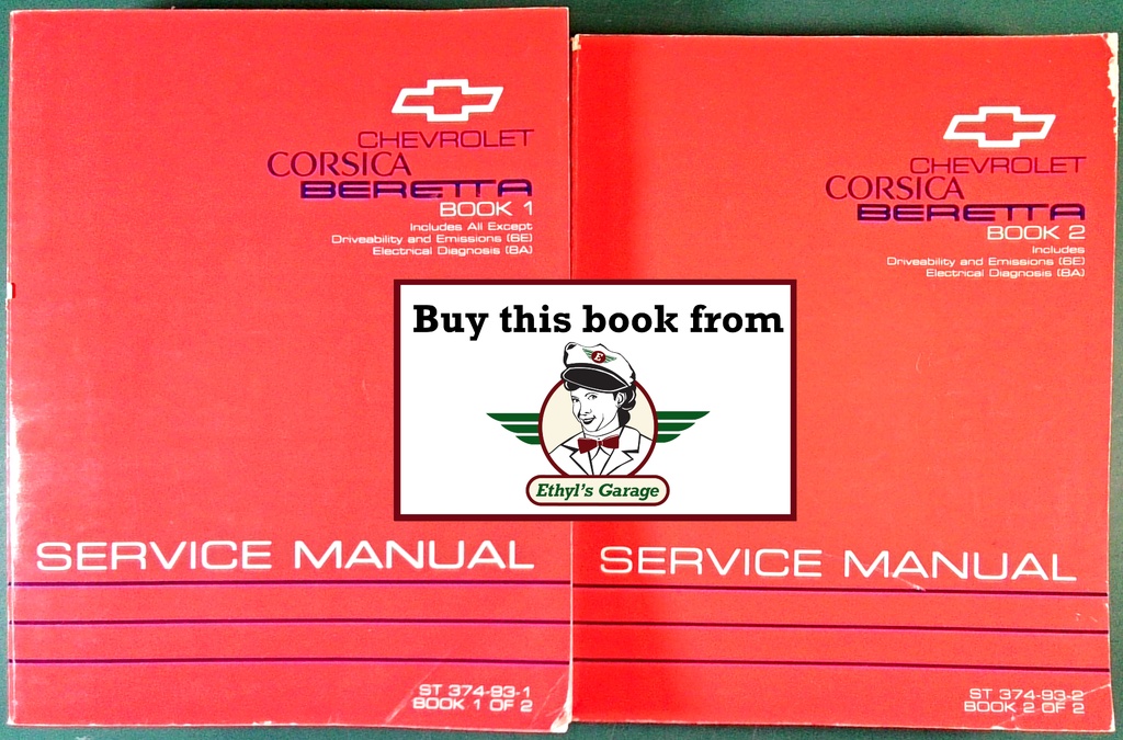 1993 Chevrolet Corsica/Beretta L-Platform Shop Maintenance Repair Service Manual 2 Vol Set