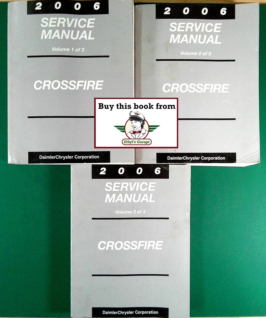 2006 Chrysler Crossfire Original OEM Factory Shop Repair Maintenance Service Manual Complete 3 Vol. Set