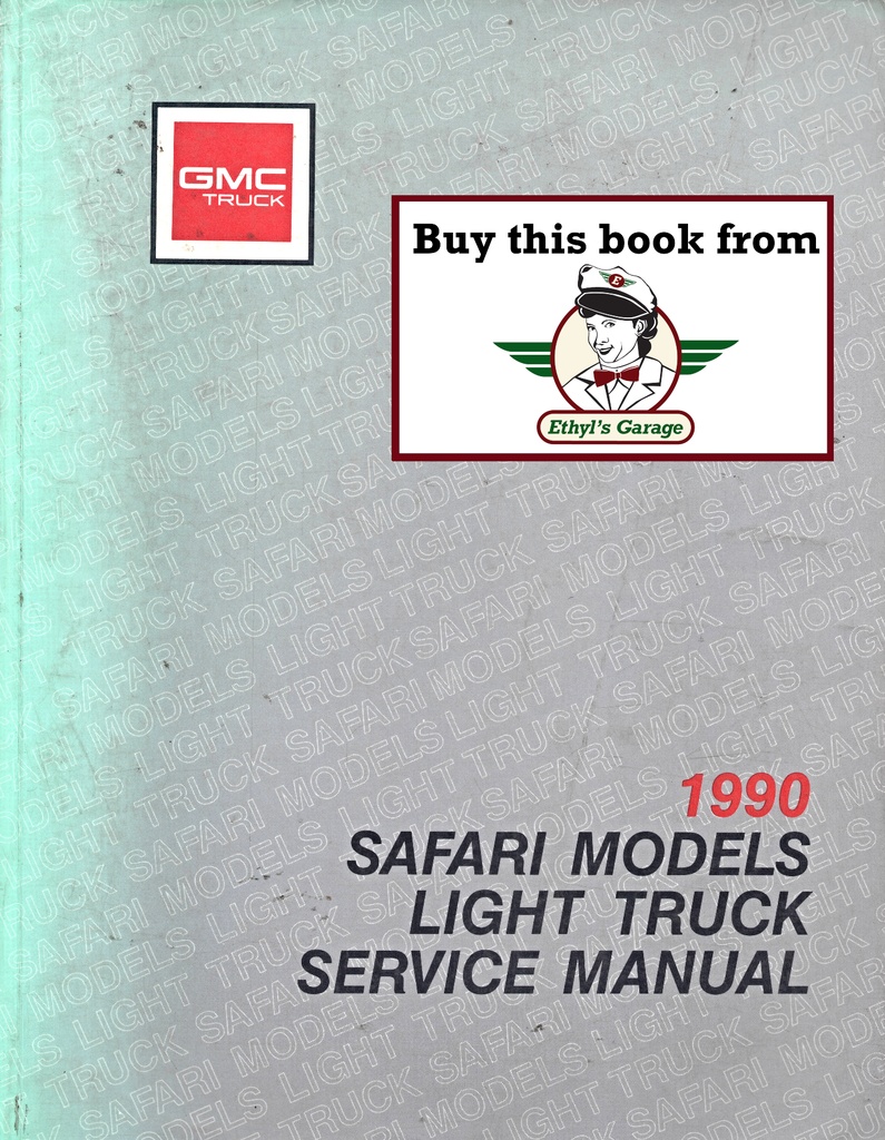 1990 GMC Safari M/L Van Factory Service Shop Repair Manual