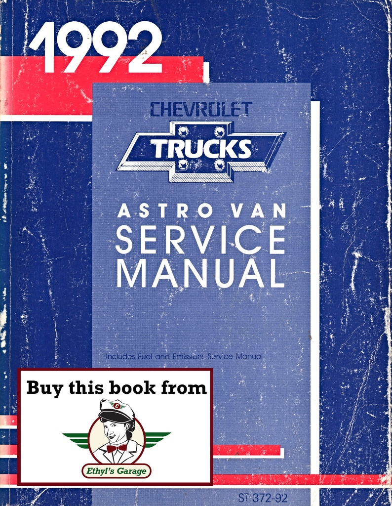 1992 Chevrolet Astro M/L Van Service Shop Manual