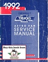 1992 Chevrolet Astro M/L Van Service Shop Manual