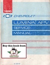1990 Chevrolet Lumina APV Minivan U-Platform Factory OEM Shop Repair Service Manual