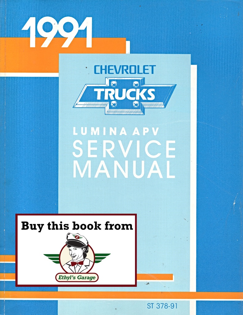 1991 Chevrolet Lumina APV Minivan U-Platform Factory Shop Repair Service Manual