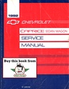 1992 Chevrolet Caprice Sedan & Wagon Factory OEM Shop Service Repair Manual