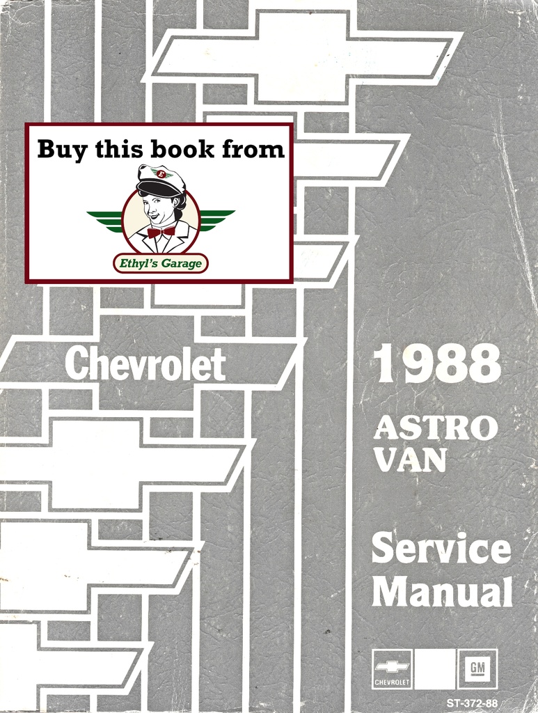 1988 Chevrolet Astro M/L Van Service Shop Manual
