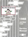 1988 Chevrolet Astro M/L Van Service Shop Manual