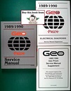 1989 1990 Geo Prizm Shop Maintenance Repair Service Manual + Service Manual Supplement + Electrical Diagnosis Manual 3 Vol Set