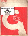 1969 Dodge Polara & Monaco Shop Repair Service Manual