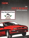 1993 Geo Storm Shop Repair Service Manual