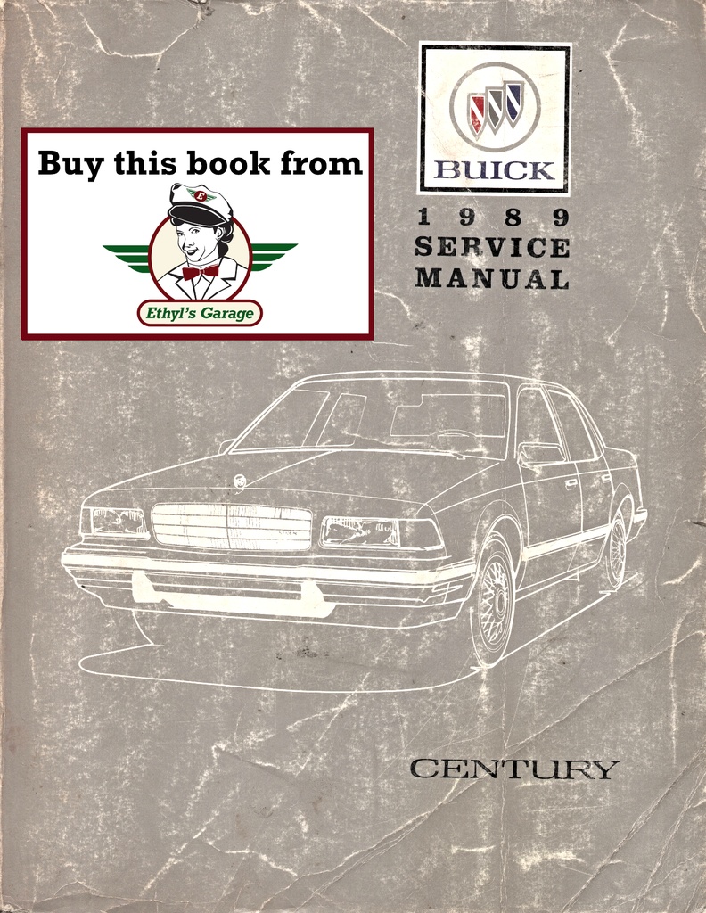 1989 Buick Century Factory OEM Shop Service Repair Manual