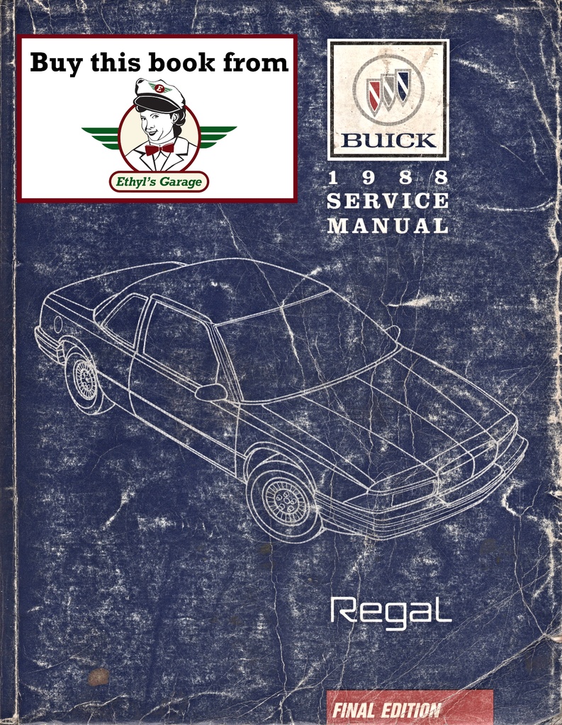 1988 Buick Regal OEM Shop Service Repair Manual