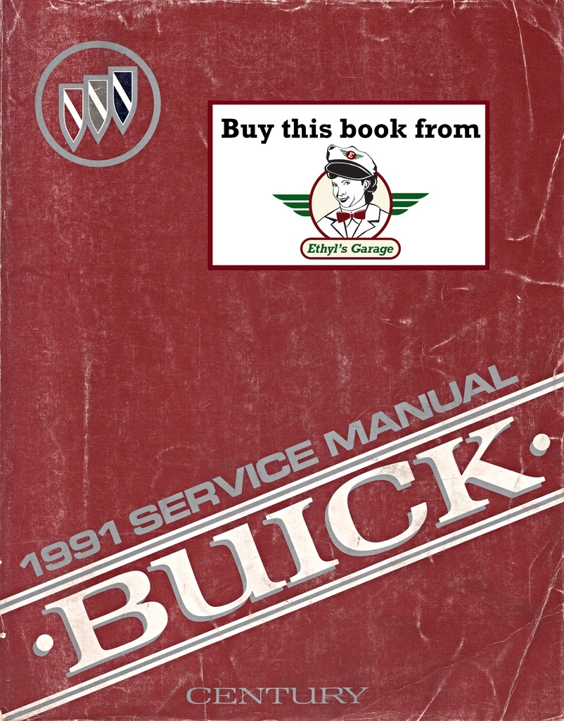 1991 Buick Century OEM Shop Service Repair Manual