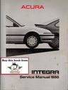 1986 Acura Integra RS LS Original OEM Factory Shop Maintenance Repair Service Manual