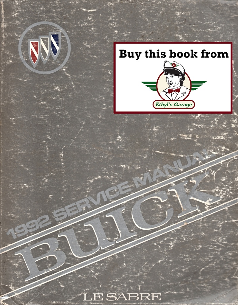 1992 Buick Le Sabre (LeSabre) OEM Factory Shop Service Repair Manual