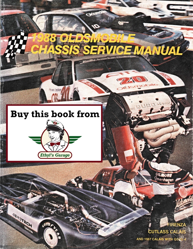 1988 Oldsmobile Cutlass Ciera Cutlass Cruiser OEM Shop Service Repair Chassis Manual