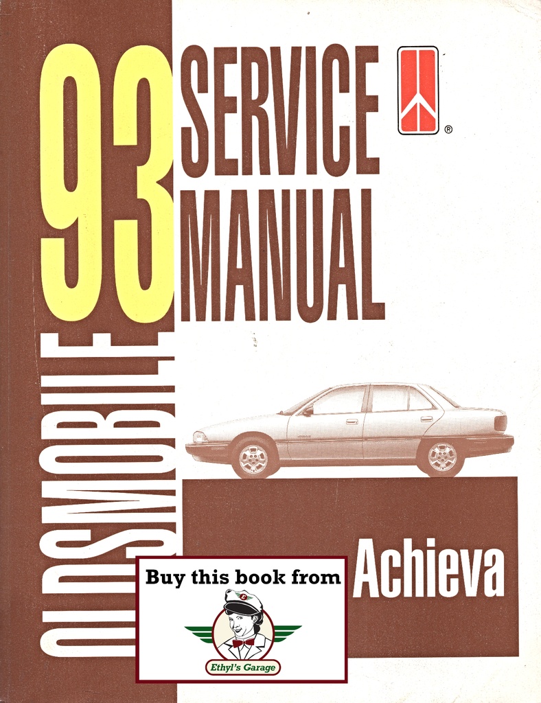 1993 Oldsmobile Achieva OEM Factory Shop Service Repair Manual