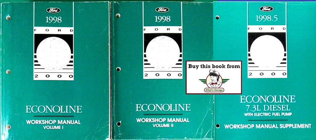 1998 Ford Econoline Van Factory Repair Workshop Service Manual 3 Vol. Set w/Diesel Supplement